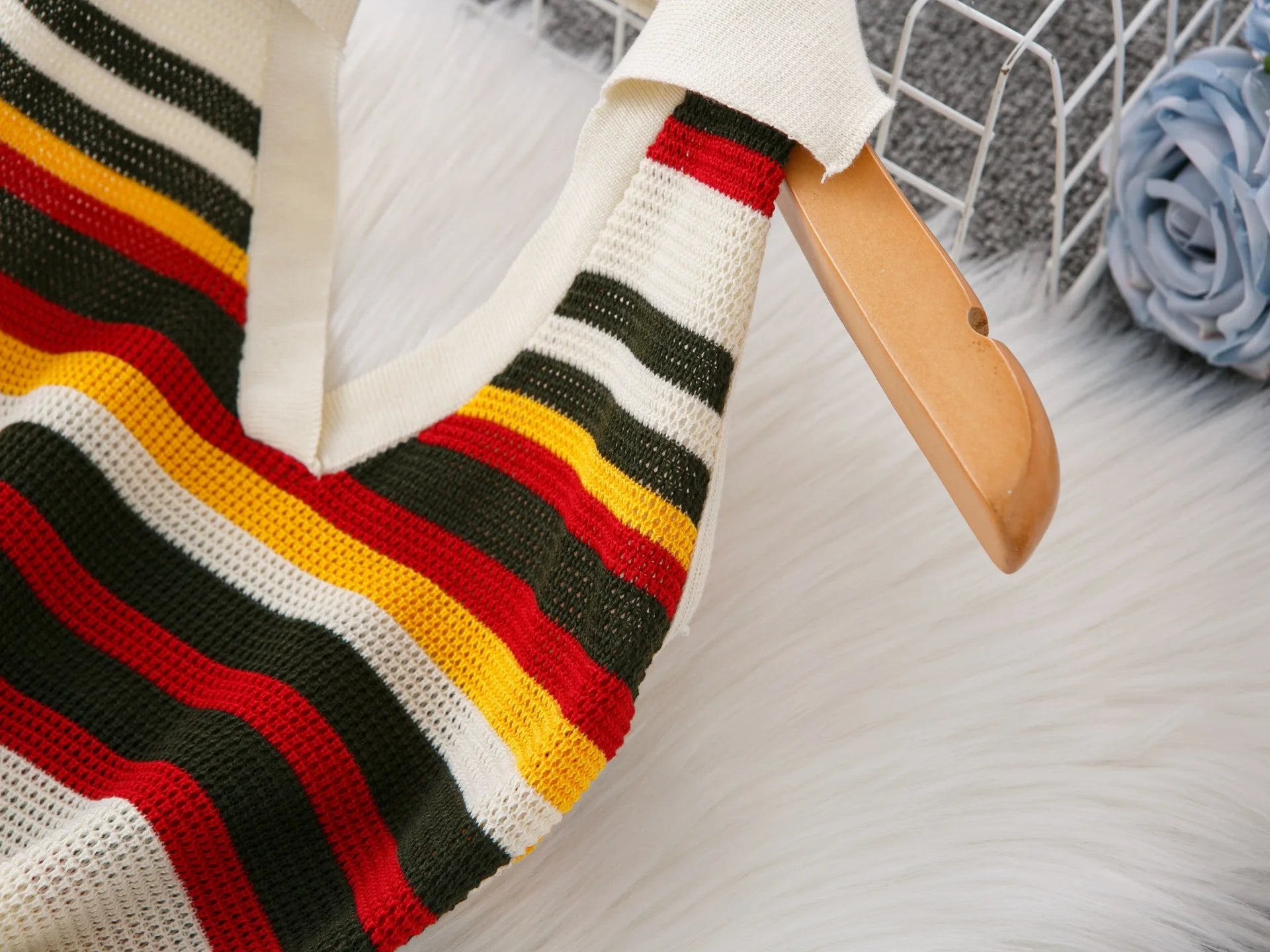 Summer Hot Sale Women Halter Striped Knit Dresses