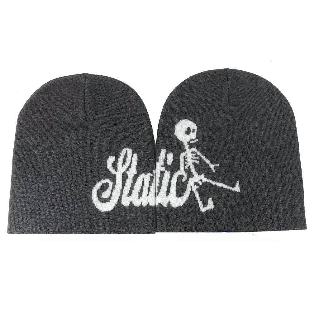 High Quality Customized Beanies Hats All Over logo Knitted Jacquard Winter Hat Skull Beanie