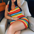 Wholesale New Arrival Spring Casual Knitted Dress Multicolored Sleeveless Beach Dress Summer Clothes for Women