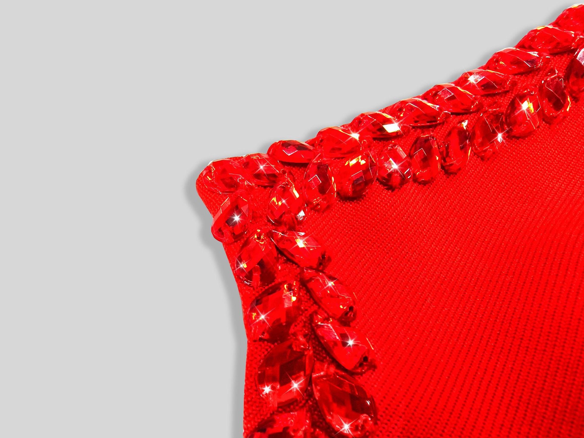 Amazon Women's 2025 Spring and Summer European and American Cross-border Red Diamond Bandage Evening Dress Women's Banquet Elegant Light Luxury