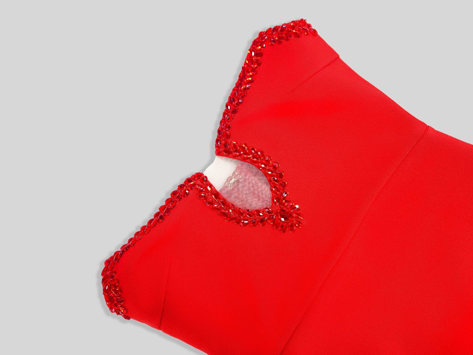 Amazon Women's 2025 Spring and Summer European and American Cross-border Red Diamond Bandage Evening Dress Women's Banquet Elegant Light Luxury