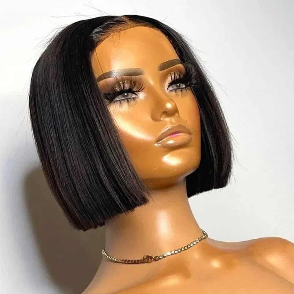 2026 new Bob Wig  Frontal Bob Wigs For Black Women Human Hair Glueless Straight Bob Lace Front Wig Natural Color Wigs