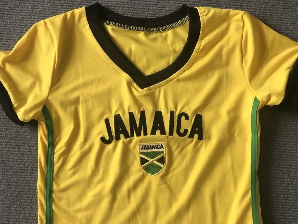 Y2K High Street Short sleeved T-shirt for Women's 2023 Summer New High Quality Pattern Embroidered Jamaica Fashion T-shirt