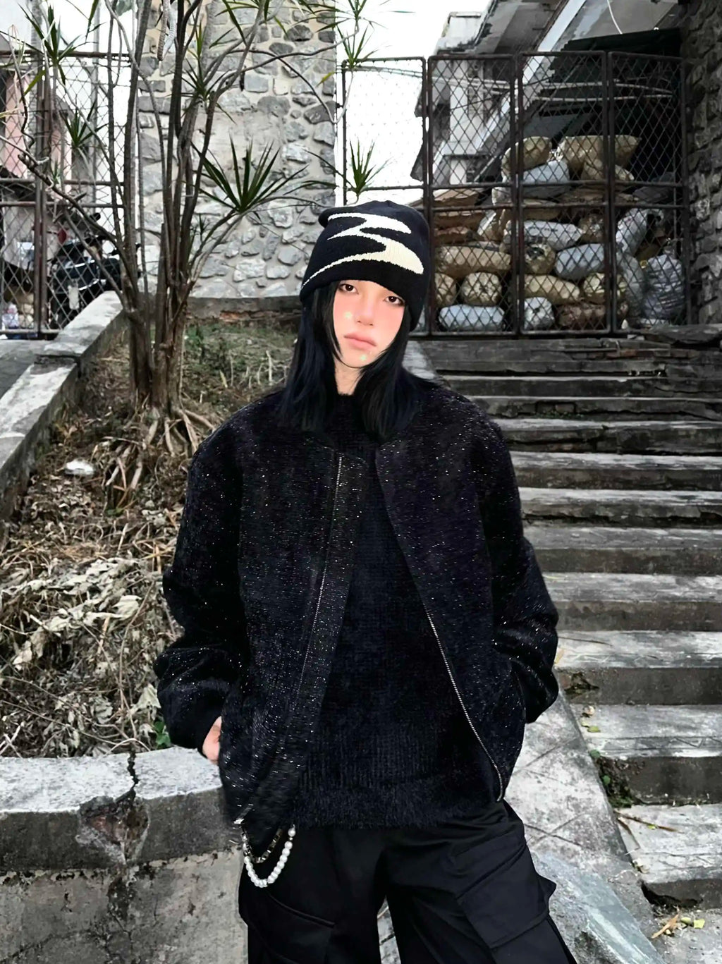 Men Beanies Knit Y2k Hip Hop Graphic Cap Streetwear Winter Goth Vintage Korean Fashion Pullover Accessories Unisex Women Hat Y2k
