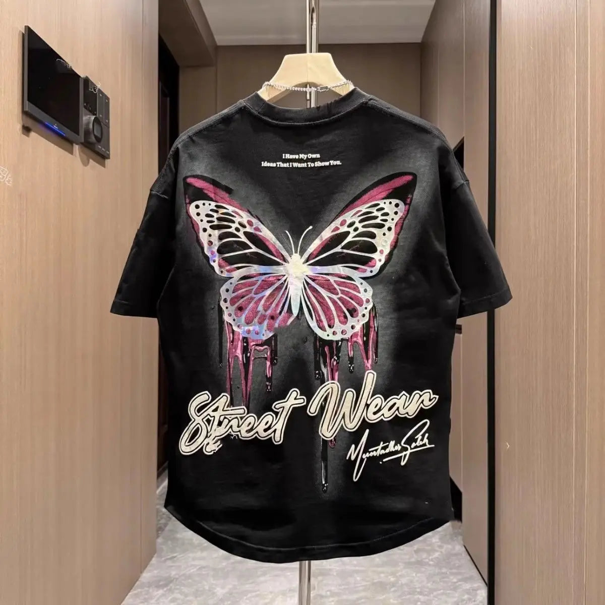 Man Tee Shirts Print 100℅ Cotton T Shirt for Men Loose O Neck Korean Clothing Funny Wholesale Streetwear Y2k Aesthetic Kpop Top