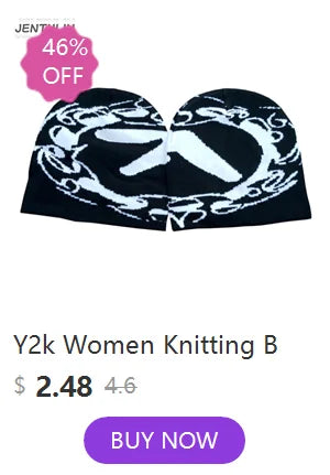 Men Beanies Knit Y2k Hip Hop Graphic Cap Streetwear Winter Goth Vintage Korean Fashion Pullover Accessories Unisex Women Hat Y2k