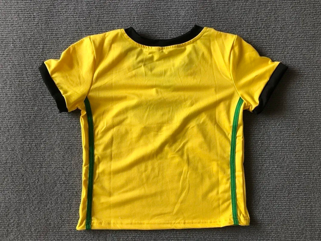 Y2K High Street Short sleeved T-shirt for Women's 2023 Summer New High Quality Pattern Embroidered Jamaica Fashion T-shirt