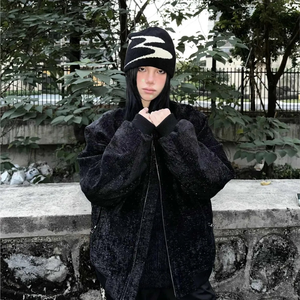 Men Beanies Knit Y2k Hip Hop Graphic Cap Streetwear Winter Goth Vintage Korean Fashion Pullover Accessories Unisex Women Hat Y2k