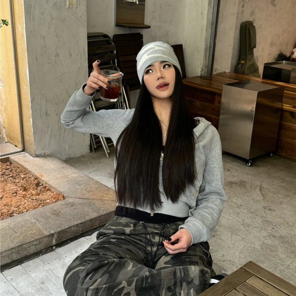 Men Beanies Knit Y2k Hip Hop Graphic Cap Streetwear Winter Goth Vintage Korean Fashion Pullover Accessories Unisex Women Hat Y2k